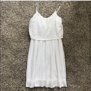madewell skylight overlay eyelet shift dress